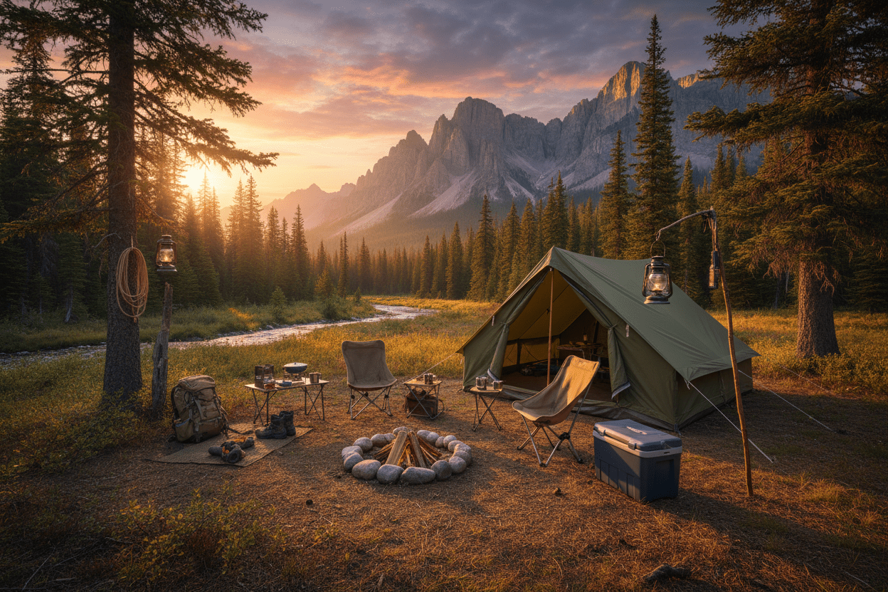 Camping in the wild