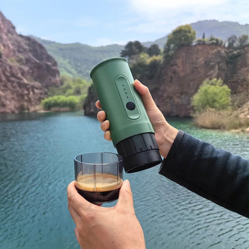 portable outdoor Italian handheld coffee machine - rechargeable