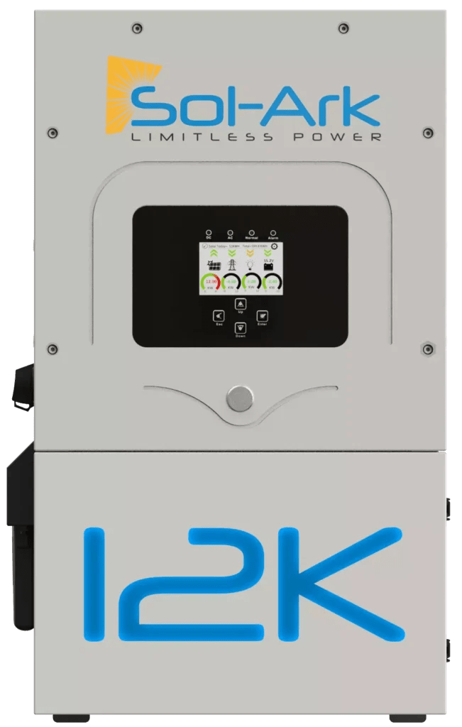 Sol-Ark 12kW Hybrid Inverter | All-In-One Solar Inverter | 13000W PV Input | 12000W Output | 48V 120/240V Split Phase | Sol-Ark 12K-2P