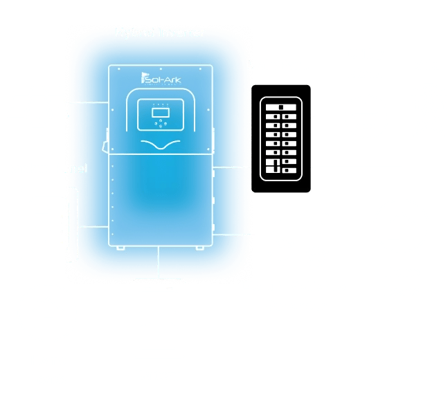 Sol-Ark 12kW Hybrid Inverter | All-In-One Solar Inverter | 13000W PV Input | 12000W Output | 48V 120/240V Split Phase | Sol-Ark 12K-2P