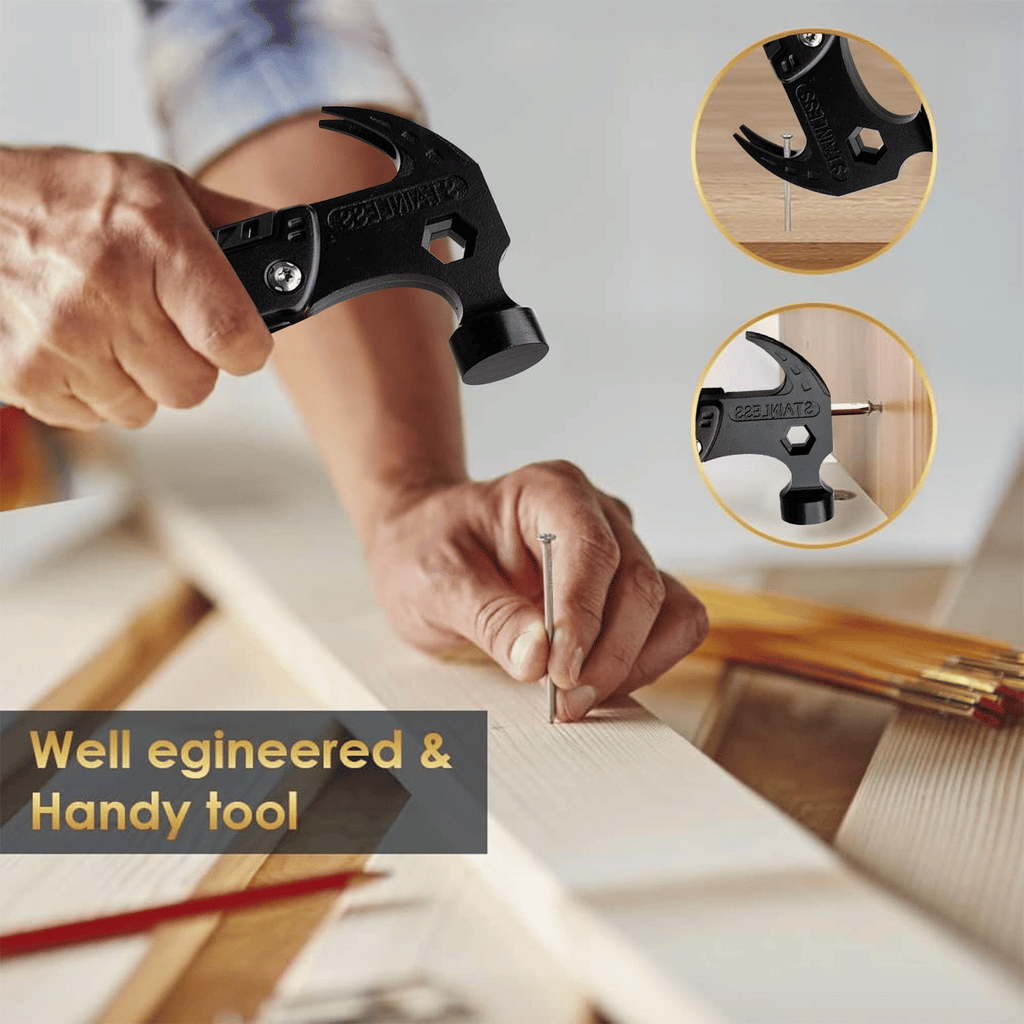 Multitool Camping Hammer, 12 in 1 Portable Survival Gear Tool