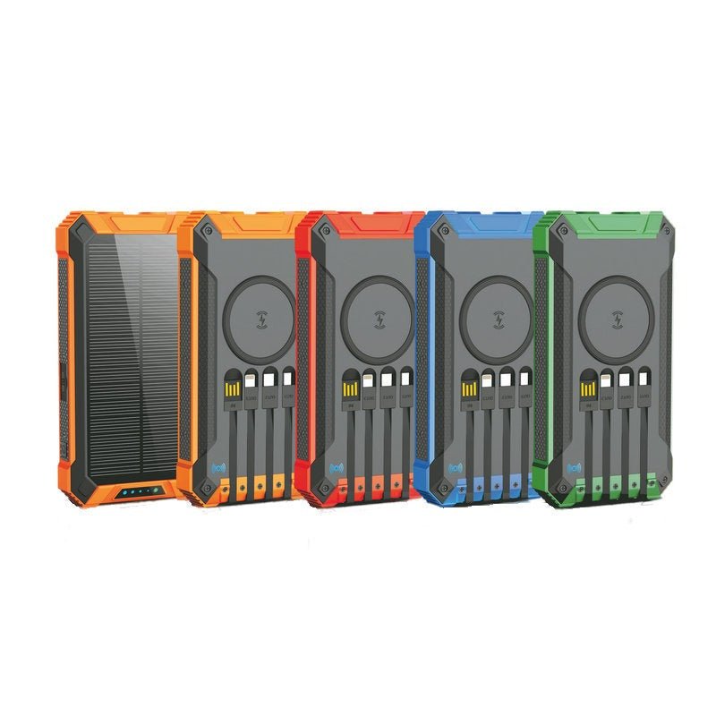 Wireless charging solar power bank