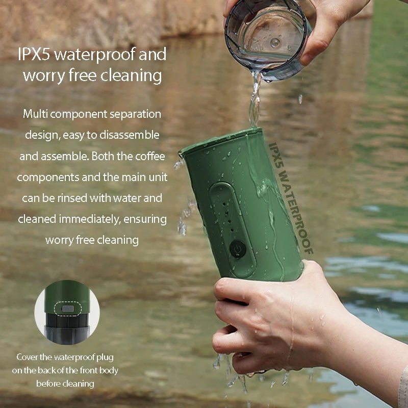 portable outdoor Italian handheld coffee machine - rechargeable
