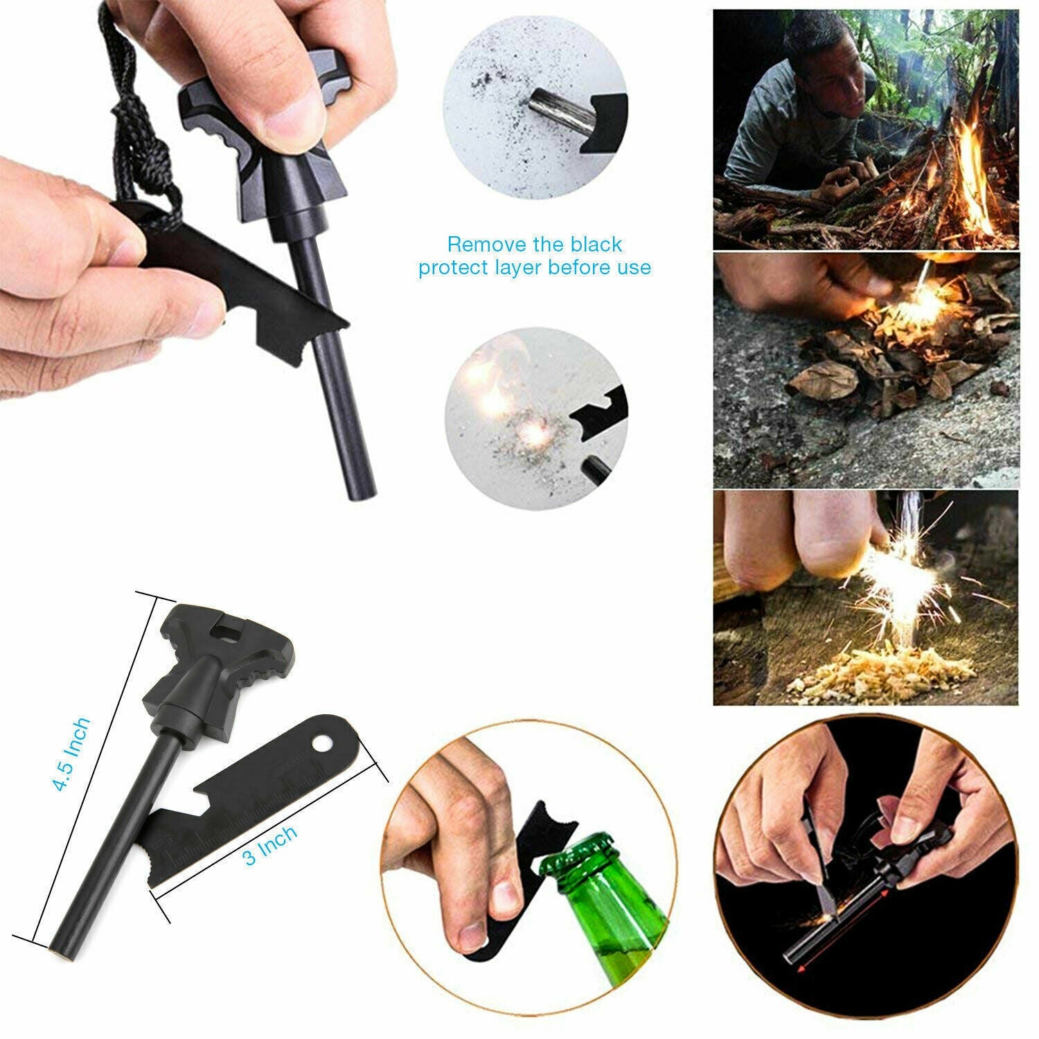14-in-1 Outdoor Survival Gear Kit - Camping, Hiking, Fishing & Hunting