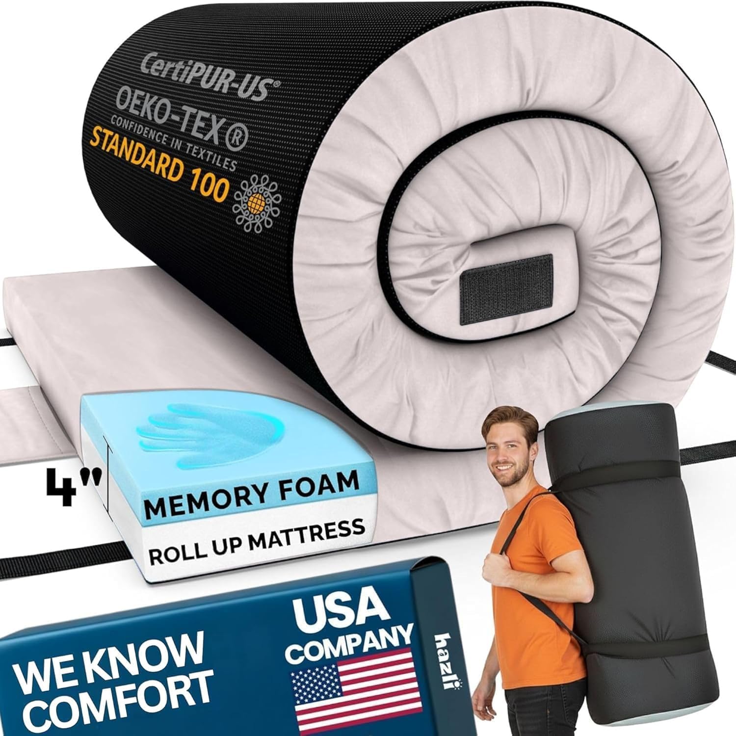 Home Bed Comfort with the Matrix Air-Cell Memory Foam Camping Mattress