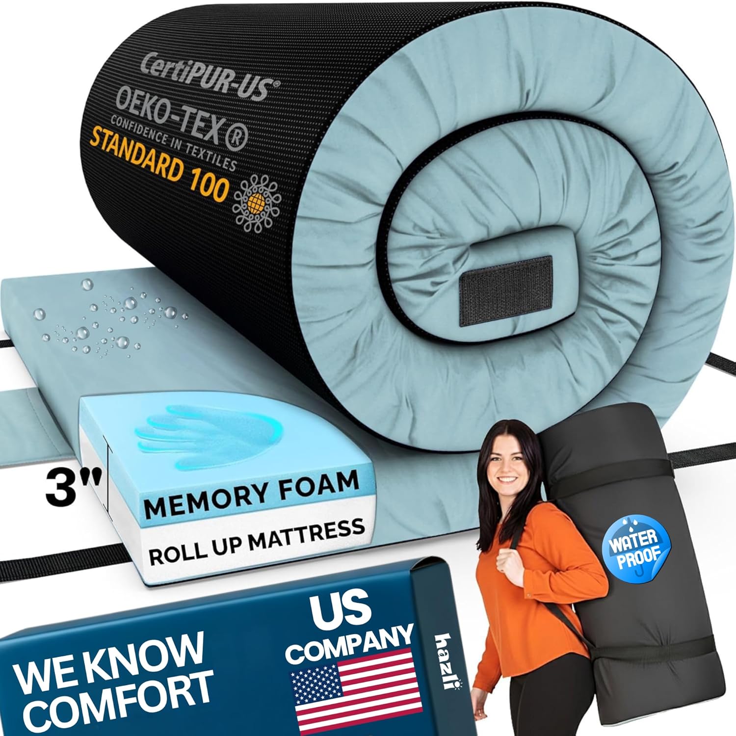 Home Bed Comfort with the Matrix Air-Cell Memory Foam Camping Mattress