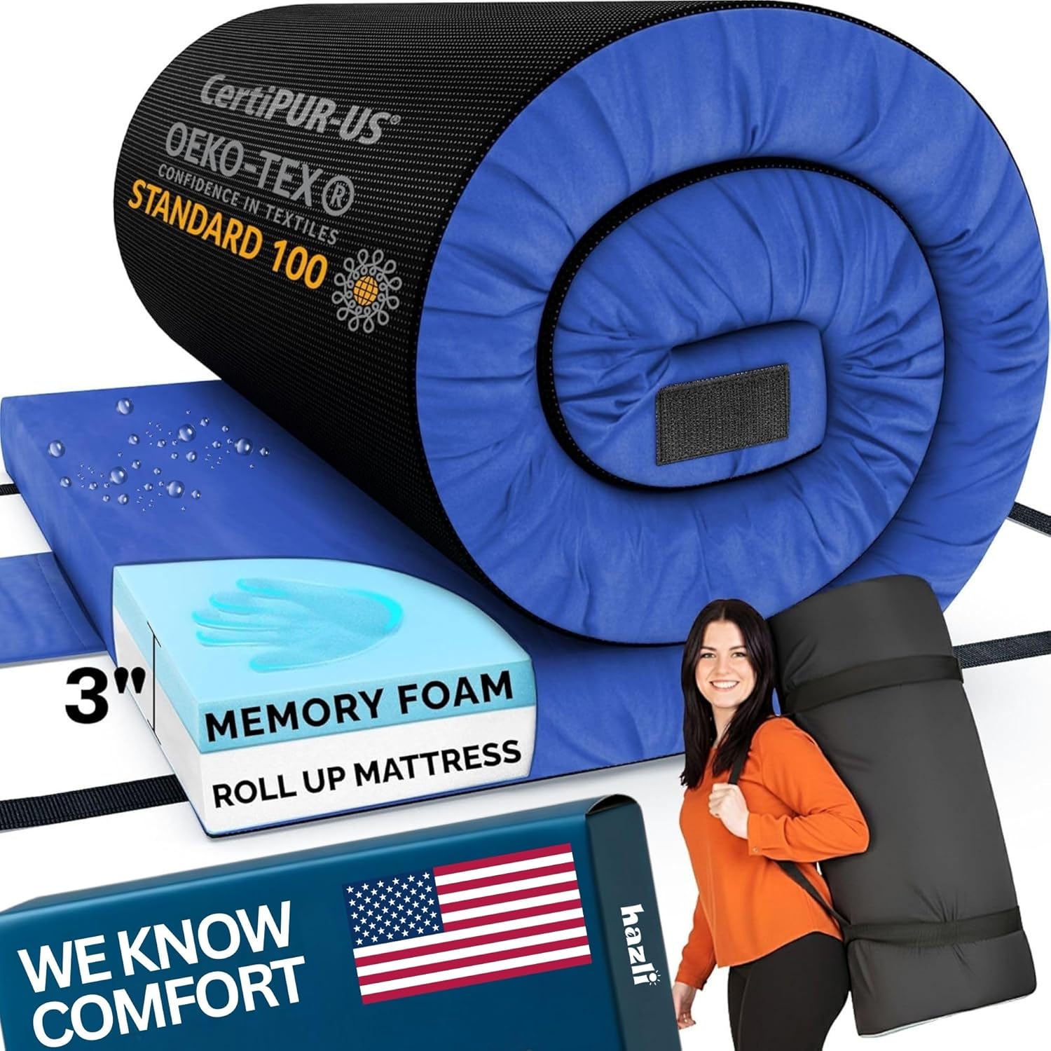 Home Bed Comfort with the Matrix Air-Cell Memory Foam Camping Mattress