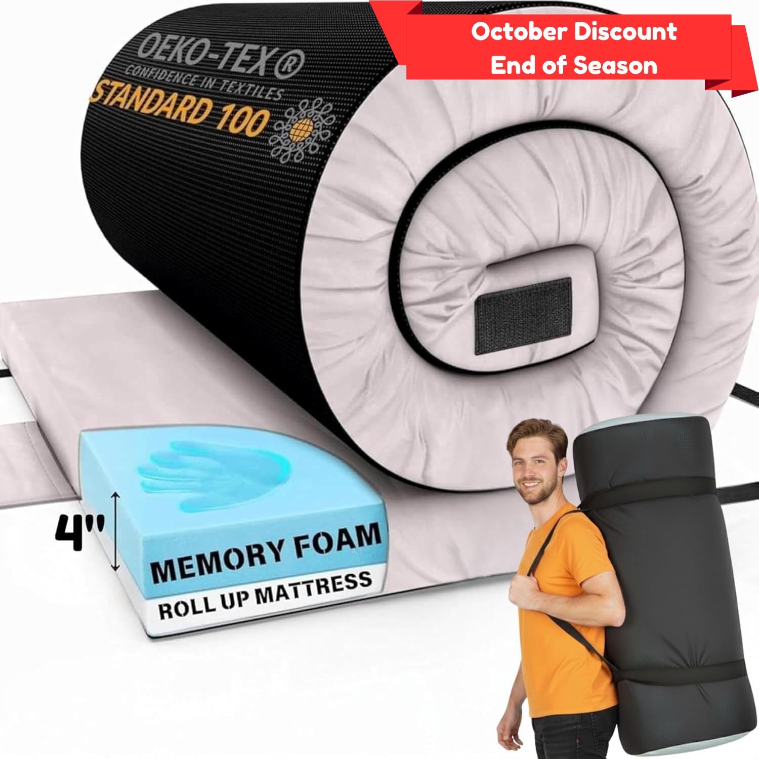 Home Bed Comfort with the Matrix Air-Cell Memory Foam Camping Mattress