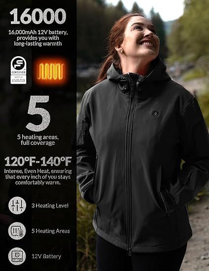 Soft Shell Heating Hood Jacket
